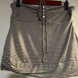 American Rag Outfitters Black and White Striped Mini Top.